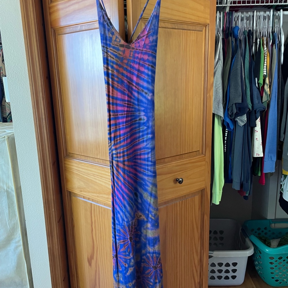 Gypsy Rose Maxi Dress with Lace-Up Back